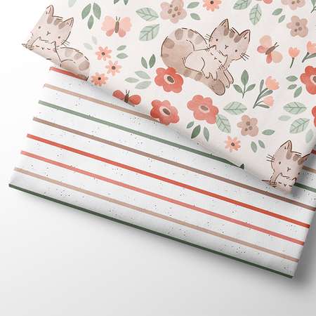 Fairtrade Bio French Terry Kätzchenliebe Kombi (GOTS)