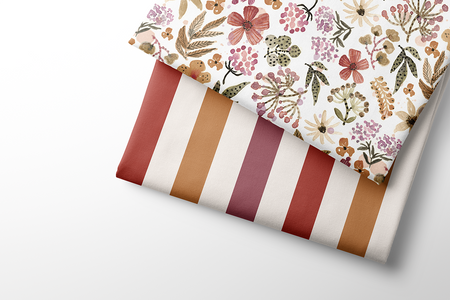 Fairtrade Biojersey Pink Flowers Kombi (GOTS)