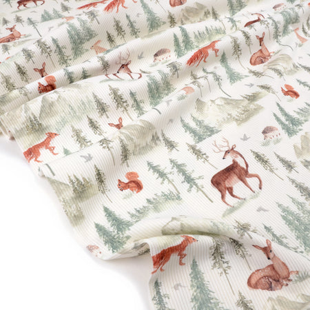 Fairtrade Bio Rib Jersey Sweetest Forest