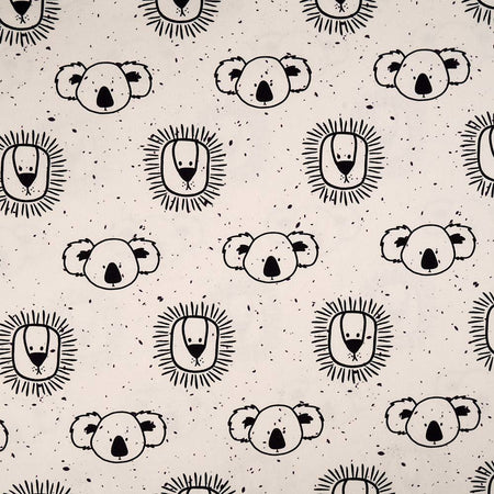 Reststück 38 cm - Fairtrade Biojersey Coole Koalas (GOTS)