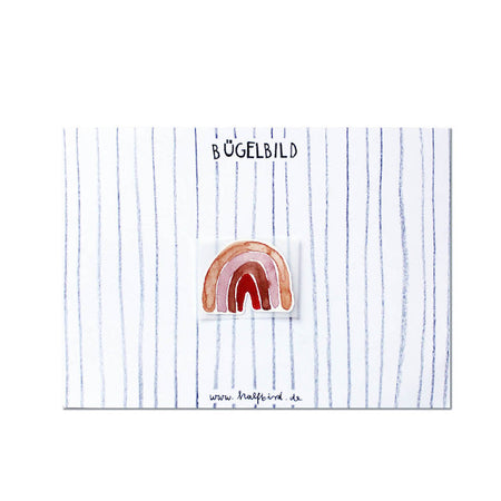 Bügelbild Regenbogen Apricot