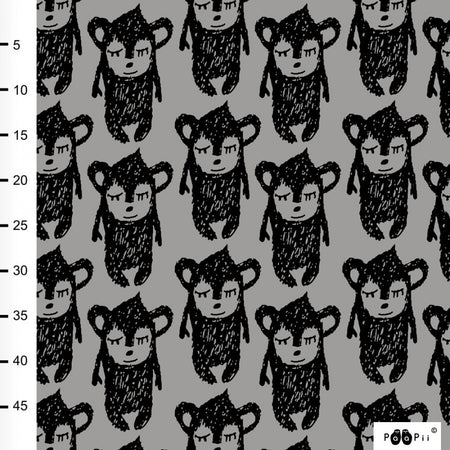 Fairtrade Bio French Terry Hippu grau