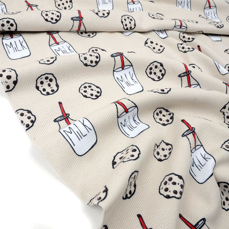 Fairtrade Bio Rib Jersey Milch und Cookies