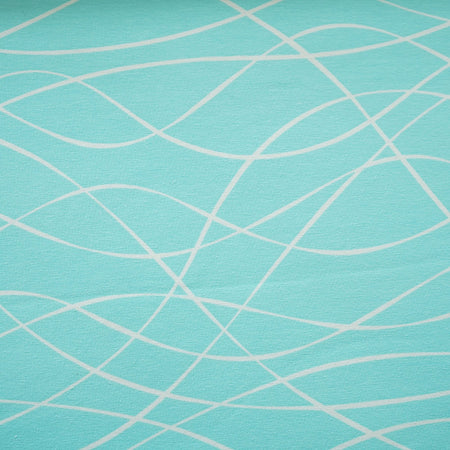 Reststück 39 cm - Fairtrade Biojersey myStripes Laguna