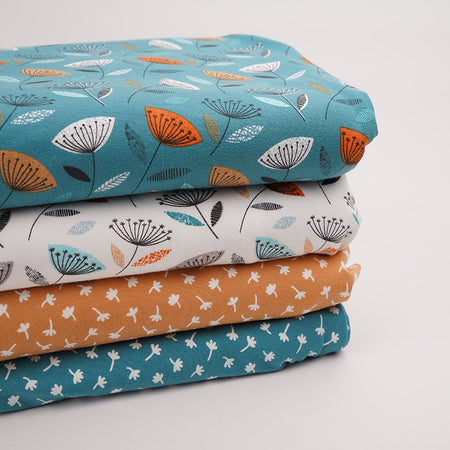 Reststück 43 cm - Fairtrade Biojersey Retro Mini Everglade