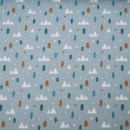 Fairtrade Biojersey Winterwald blau