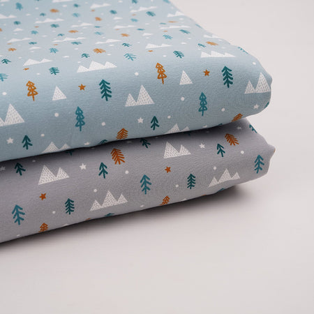 Fairtrade Biojersey Winterwald grau