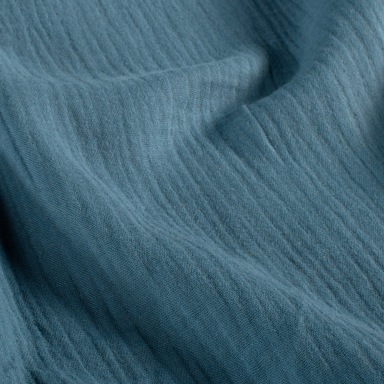 Fairtrade Bio Baumwollmusselin Indigoblau (GOTS)