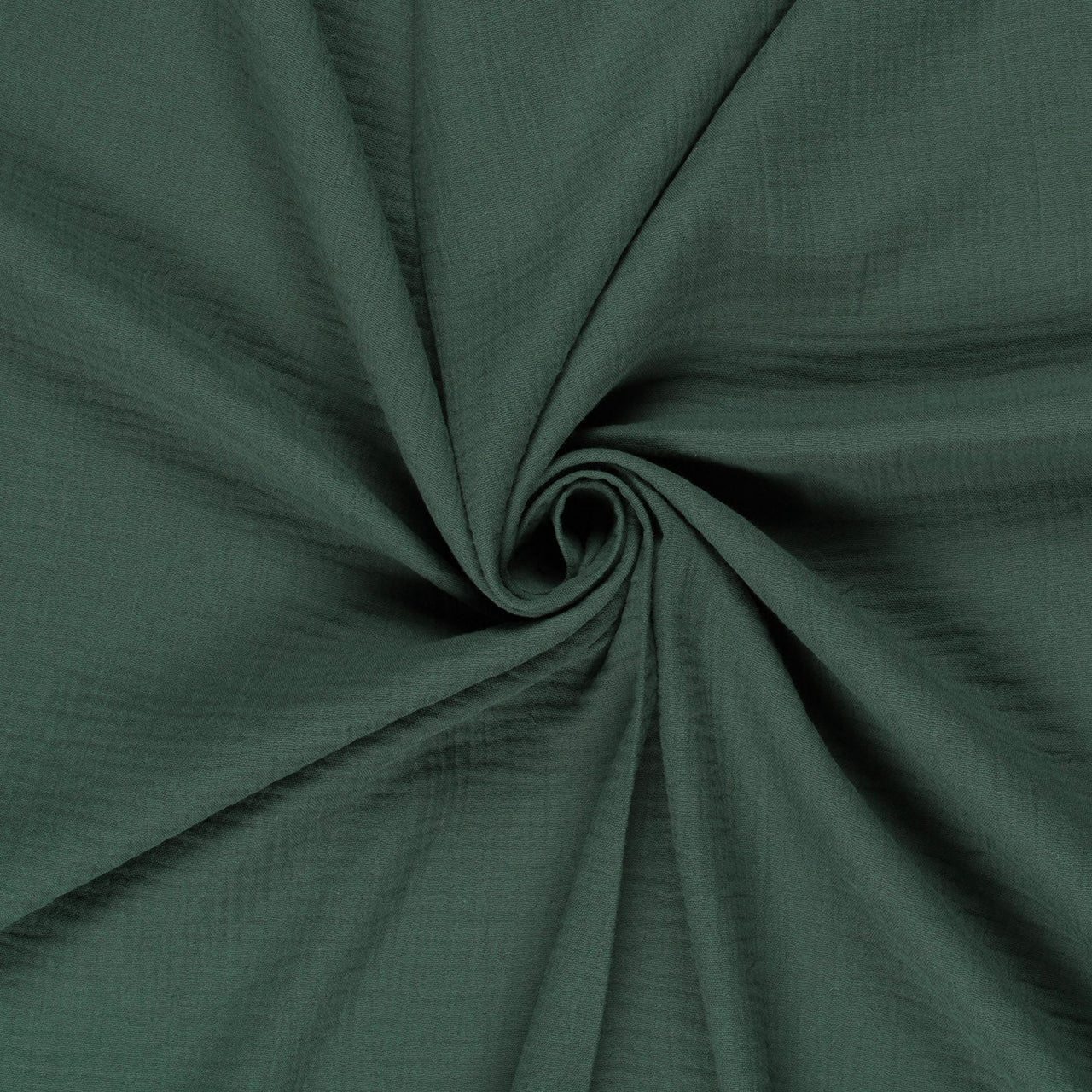 Fairtrade Bio Baumwollmusselin dunkelgrün (GOTS)