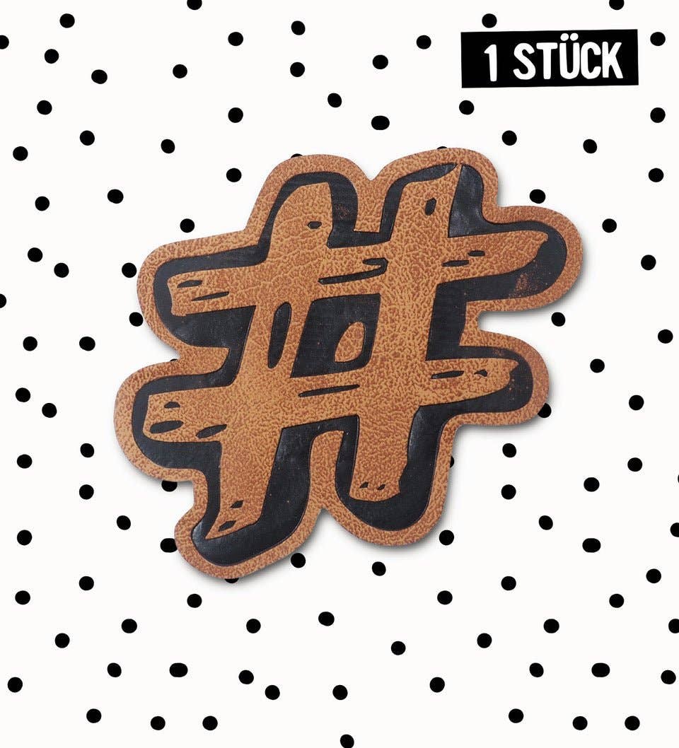 Kunstlederlabel - #  *iron-on*