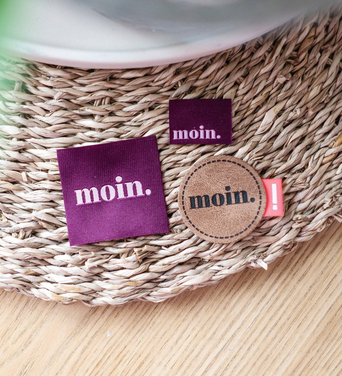 Kunstlederlabel - moin *iron-on*