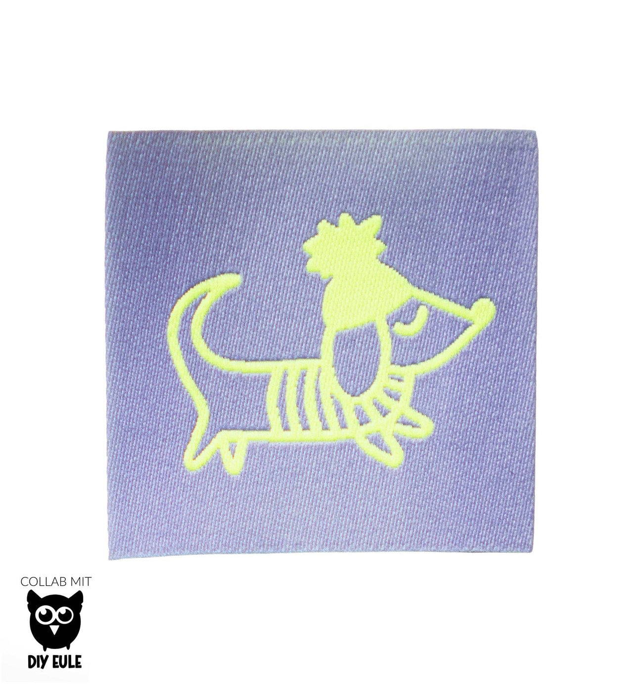 Weblabel - Dackel *lila/neongelb*