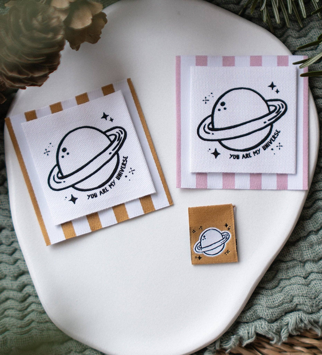 Klapp-Weblabel - You are my Universe *braun*