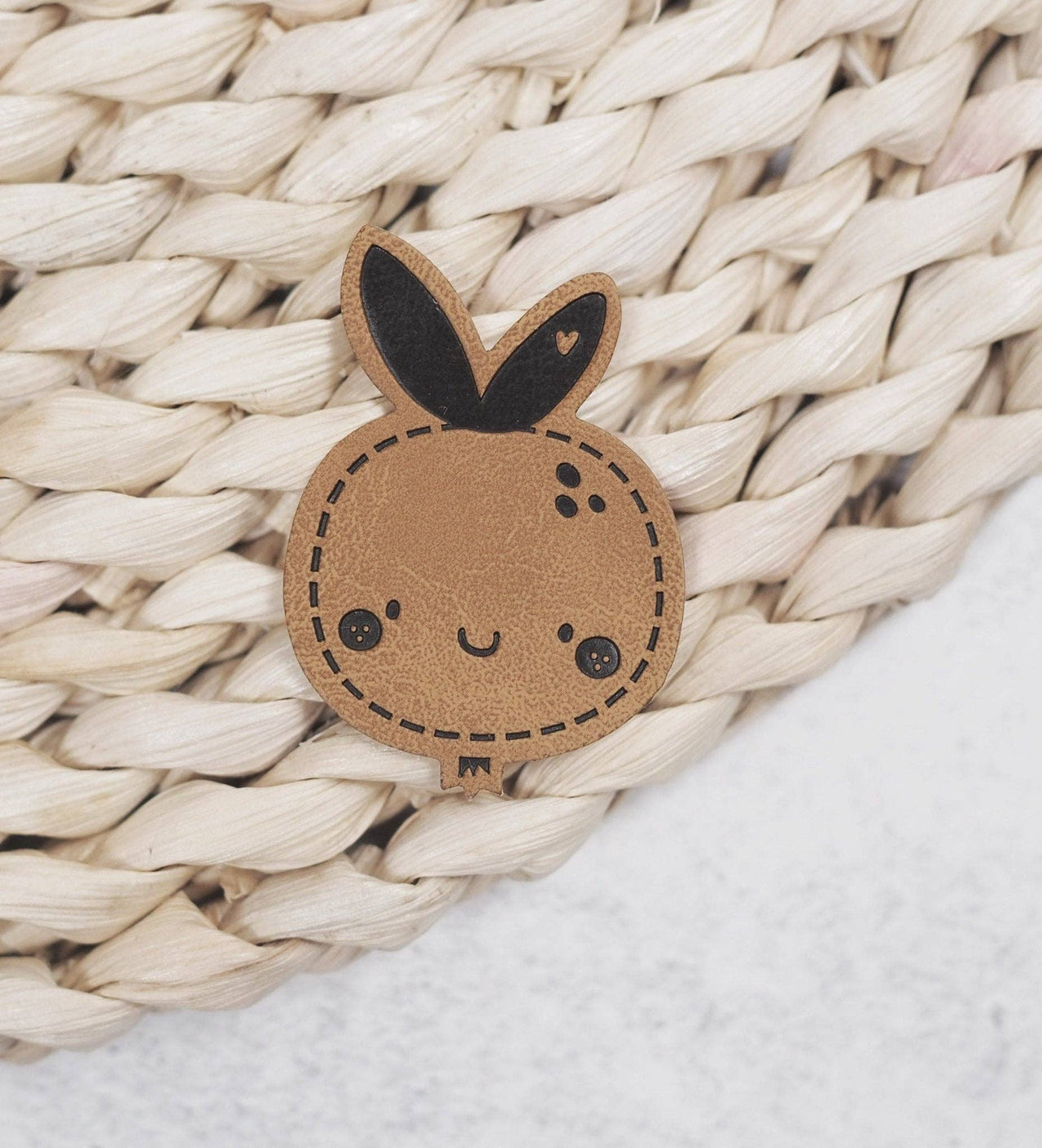 Kunstlederlabel - Orange *iron-on*