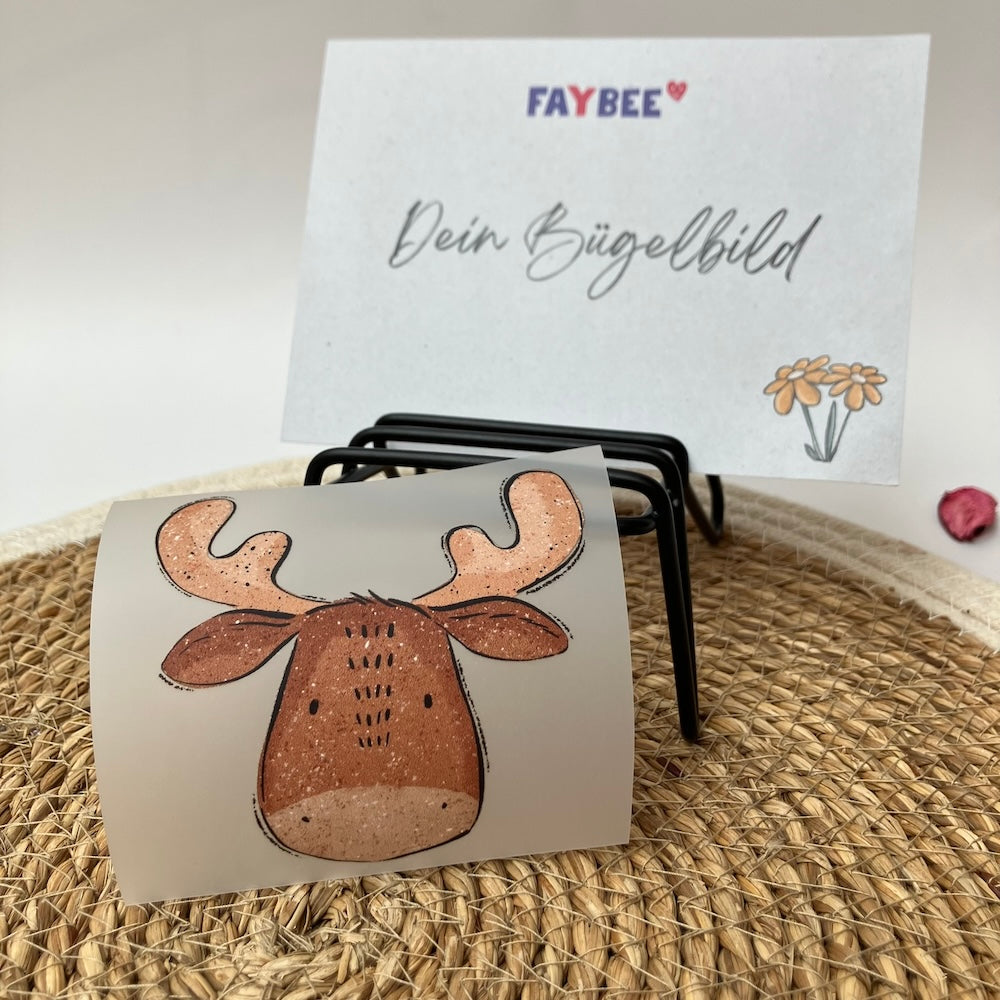 Bügelbild Elchgeflüster