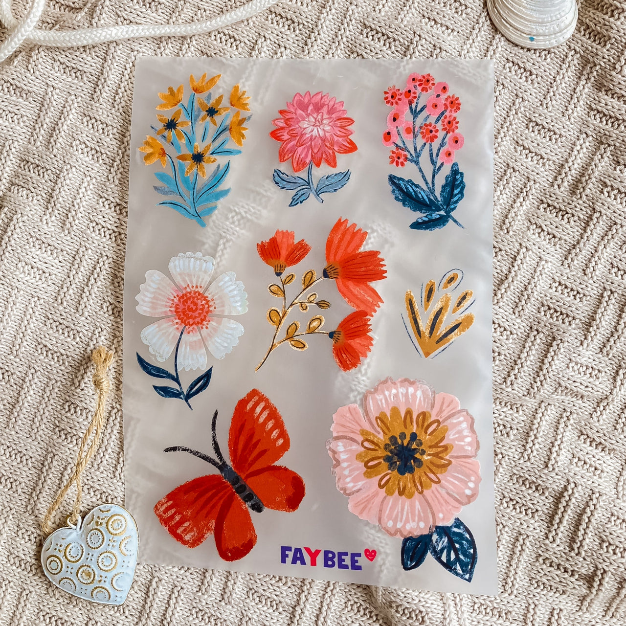 Bügelbilderbogen Blumen Laureen