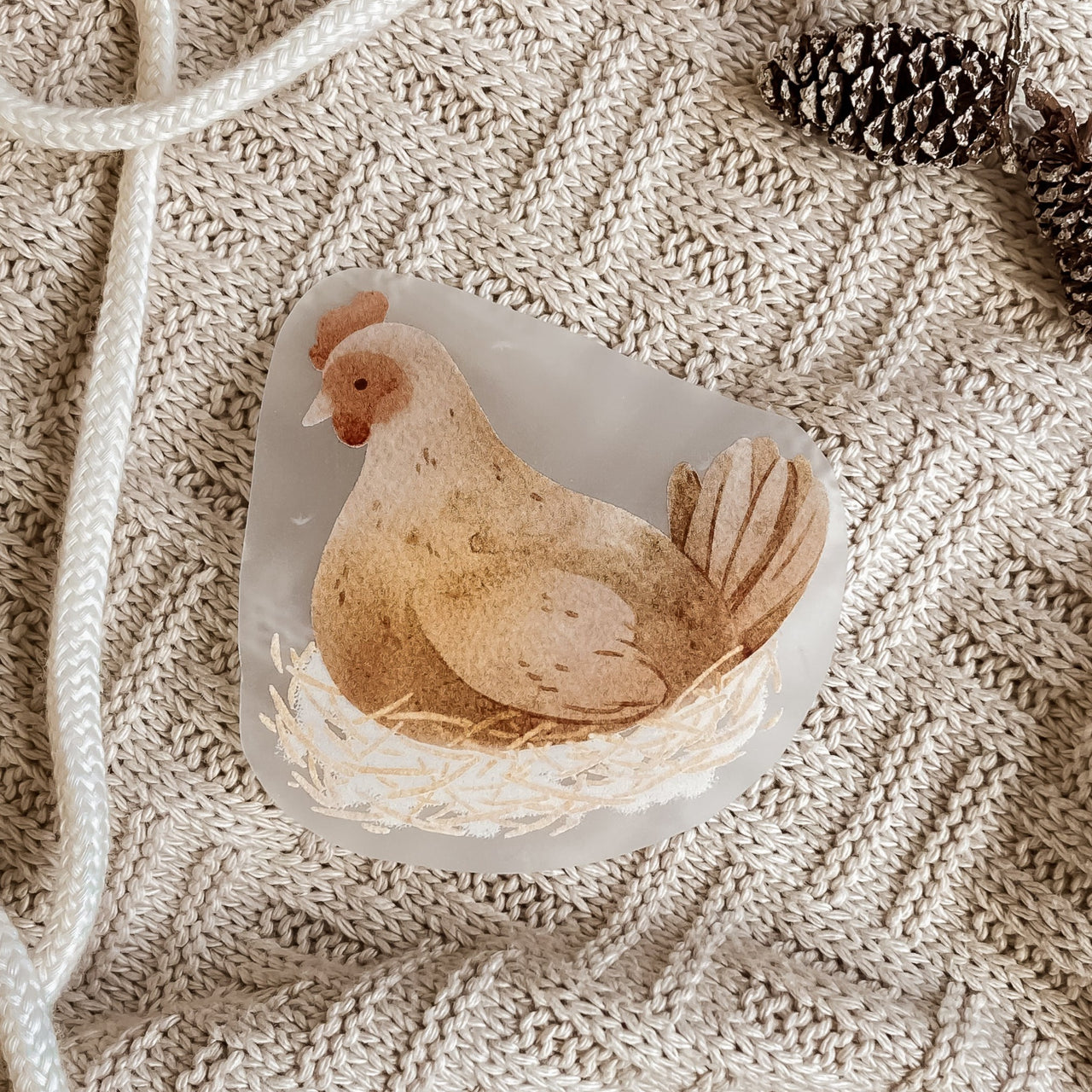 Bügelbild Hühnermama