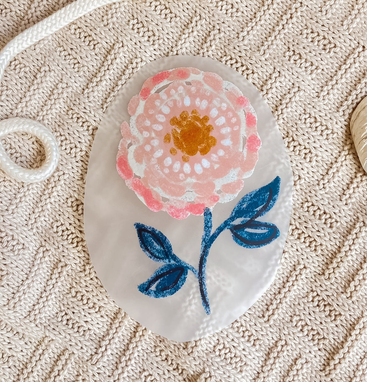 Bügelbild Rosa Blümchen