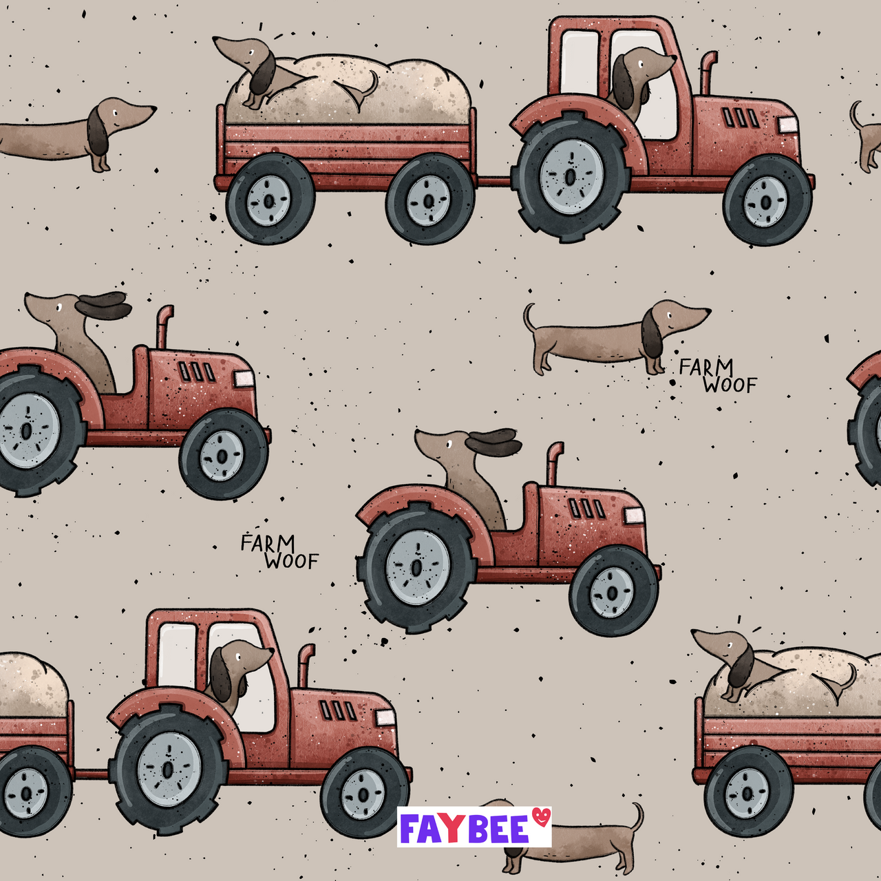 RESERVATION: Fairtrade Bio French Terry Bauer Dackel (GOTS)