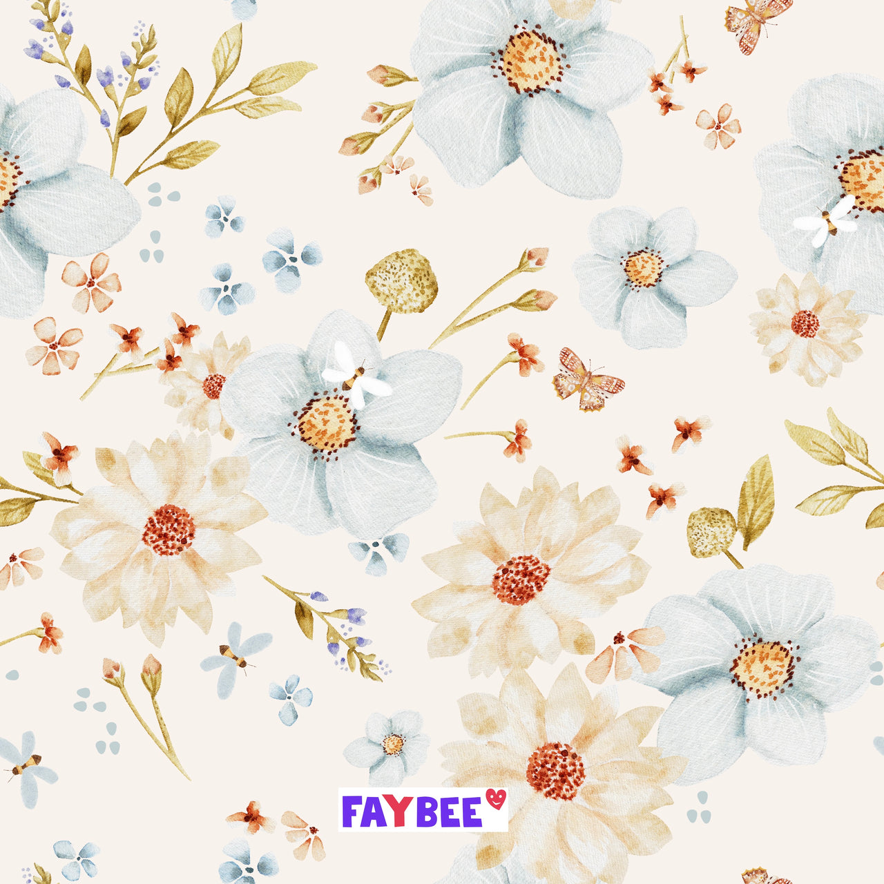 Fairtrade Biojersey Blumenfreuden (GOTS)