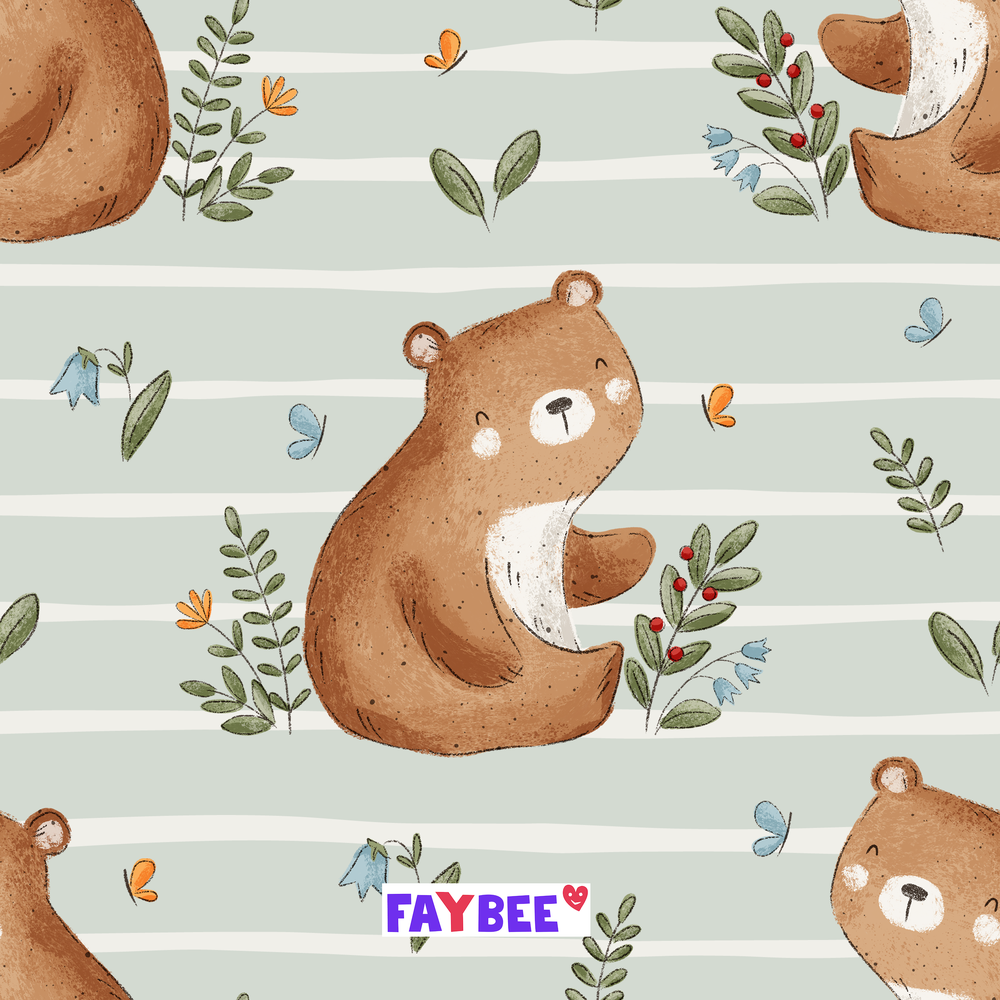 Fairtrade Biojersey kleiner Bär (GOTS)-Stoff-Faybee - schöne Biostoffe für Kinder in Maur bei Zürich kaufen