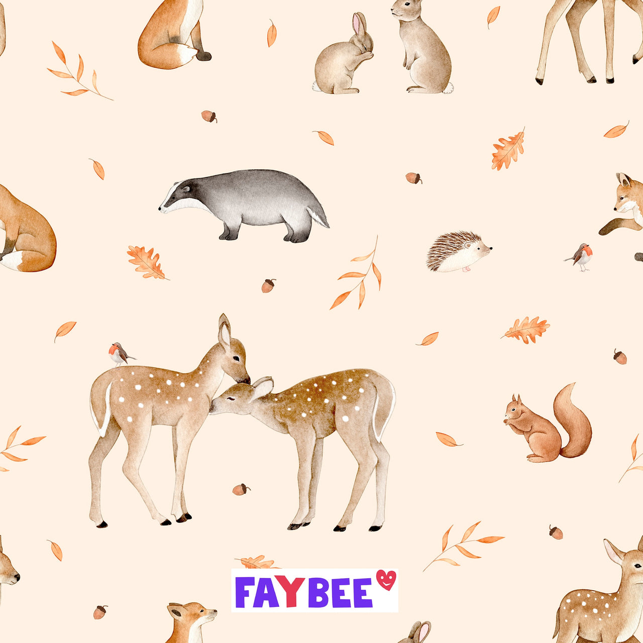 Fairtrade Bio French Terry kleine Waldfreunde (GOTS)