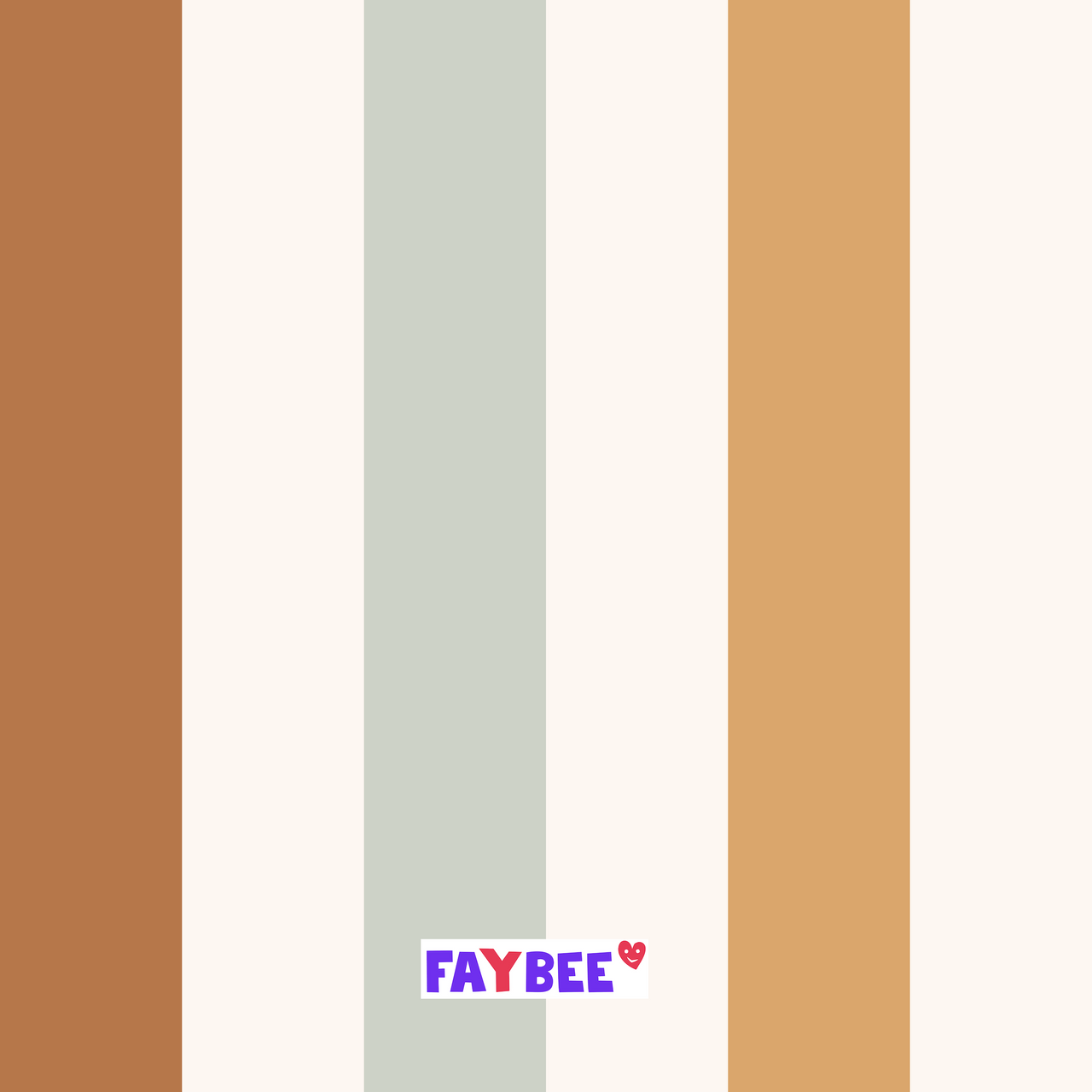 Fairtrade Bio French Terry Vertikale Streifen grün-cognac (GOTS)