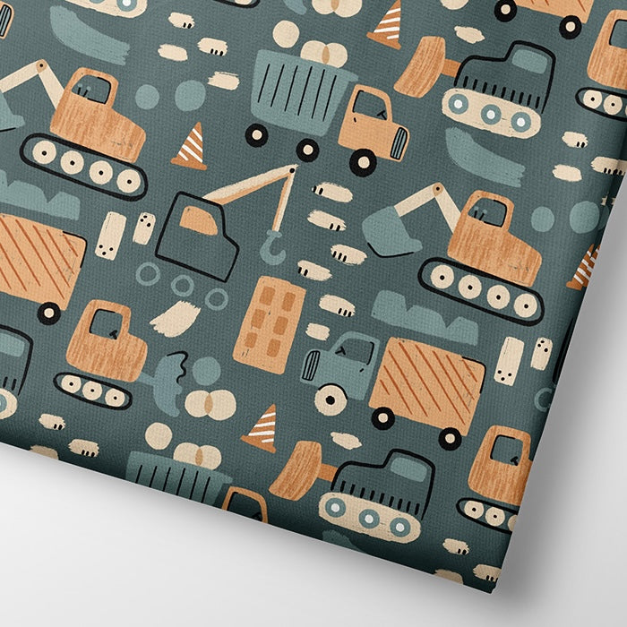 VORBESTELLUNG: Fairtrade Biojersey Baufahrzeuge (GOTS)