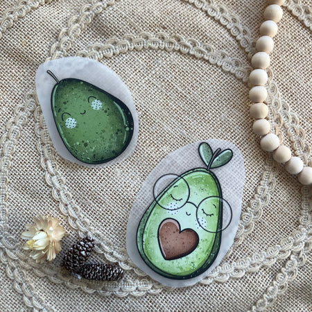 Bügelbild Avocado gross