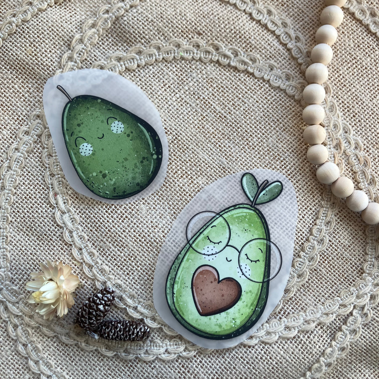 Bügelbild Avocado klein