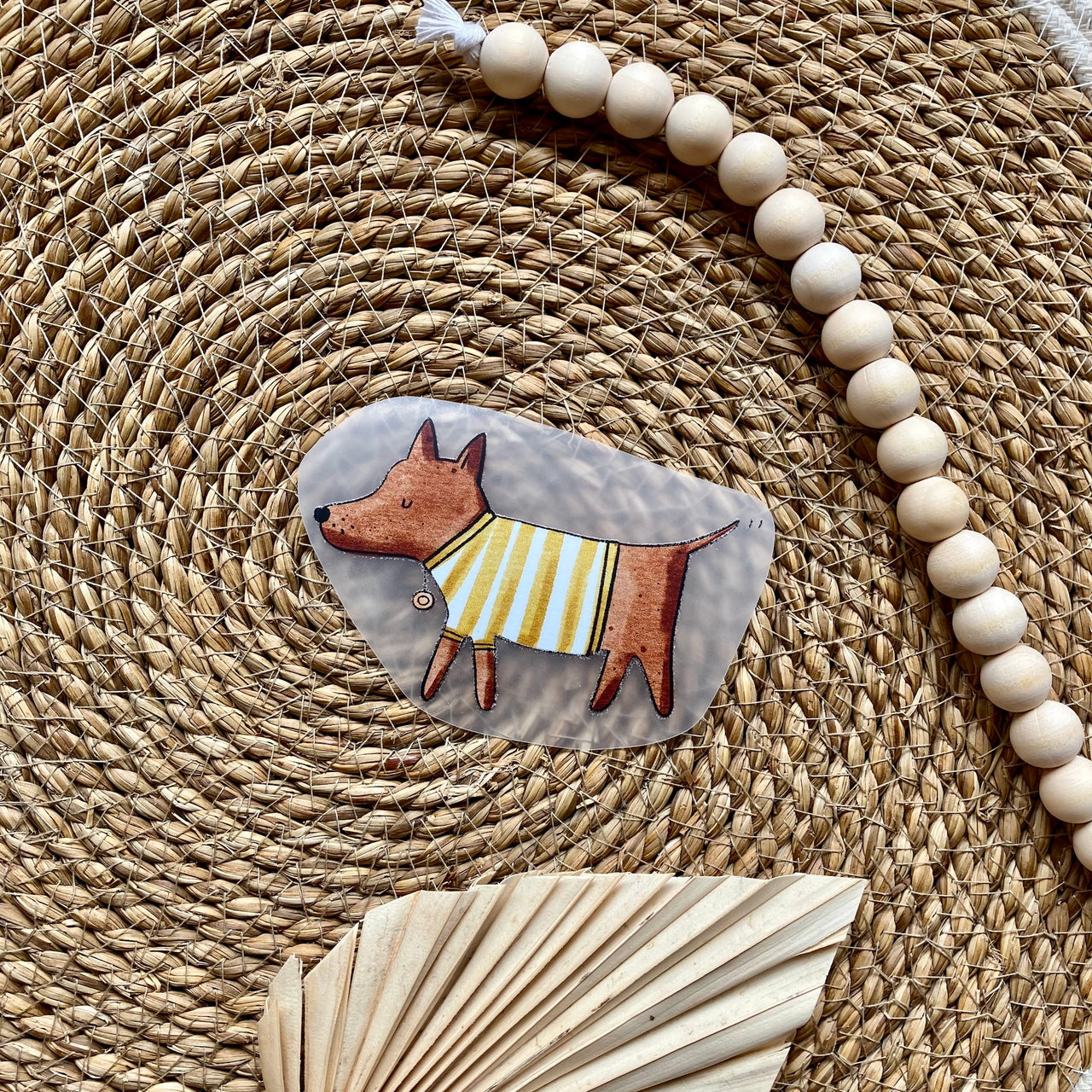 Bügelbild Hund Wedel