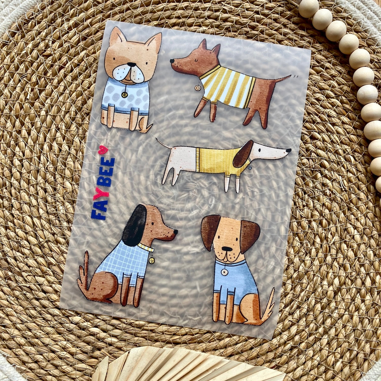 Bügelbilderbogen Hundefreunde