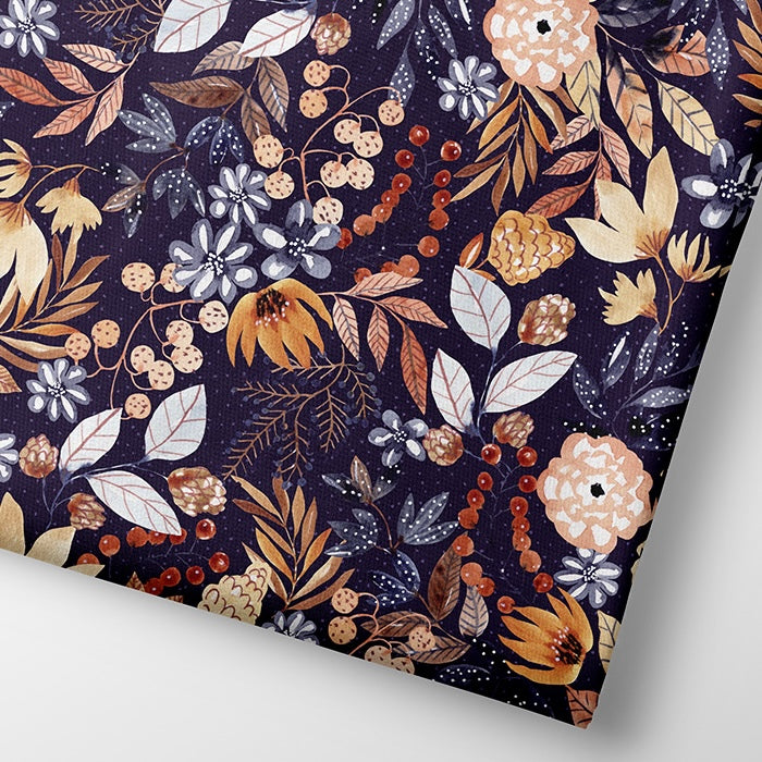 VORBESTELLUNG: Fairtrade Bio Jersey Navy Flowers (GOTS)