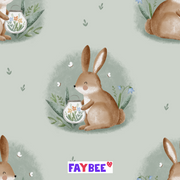 Fairtrade Biojersey Hasenfrühling (GOTS)-Stoff-Faybee - schöne Biostoffe für Kinder in Maur bei Zürich kaufen