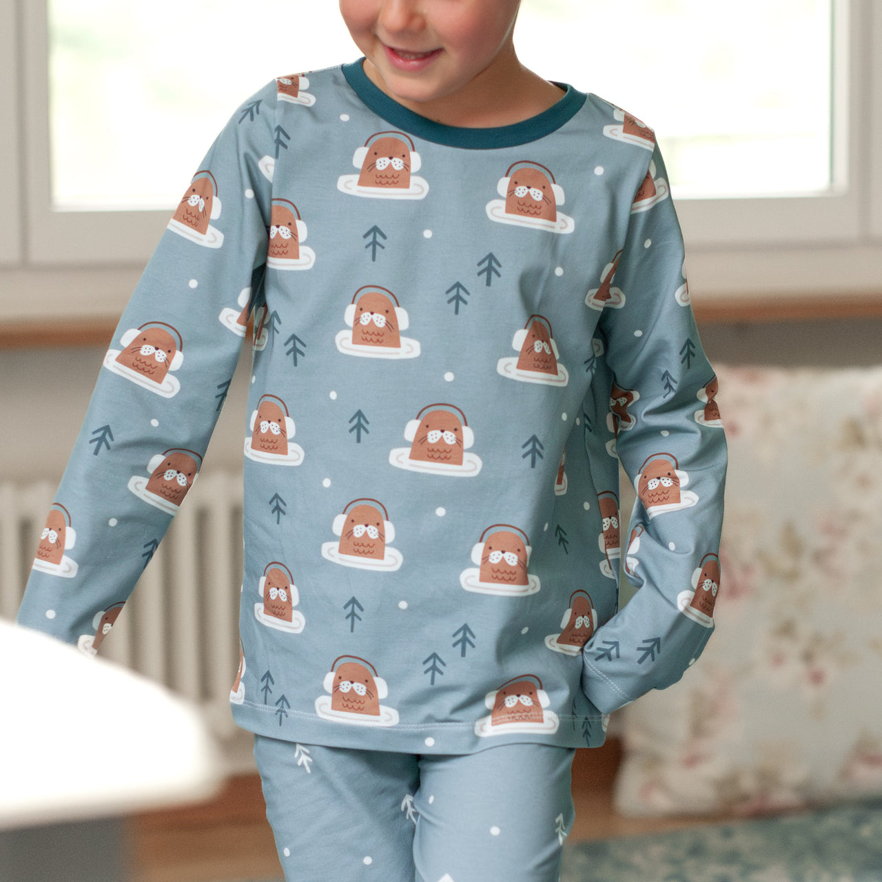 Fairtrade Biojersey Roni Robbe blau (GOTS)