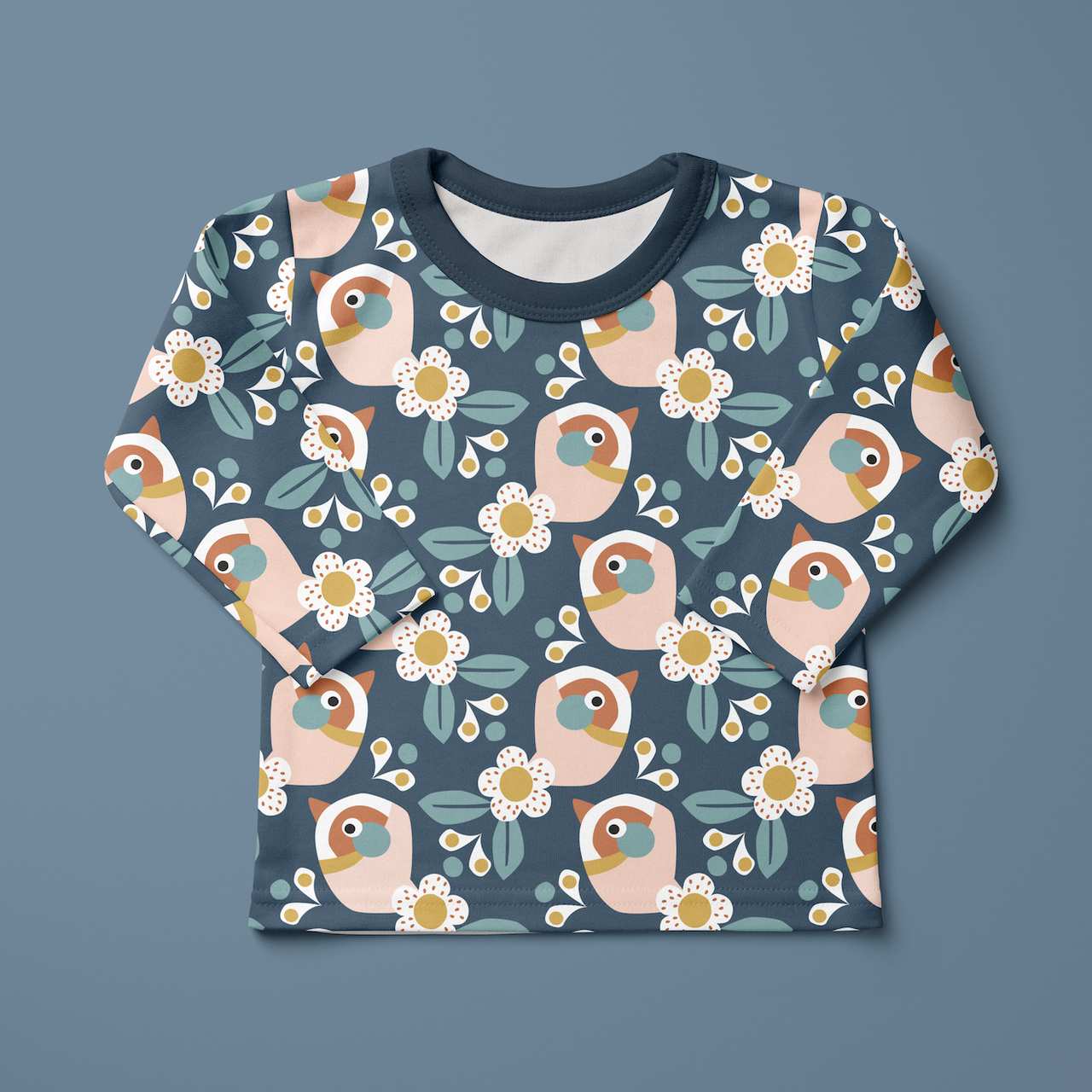 VORBESTELLUNG: Fairtrade Biojersey Paradiesvogel blau (GOTS)