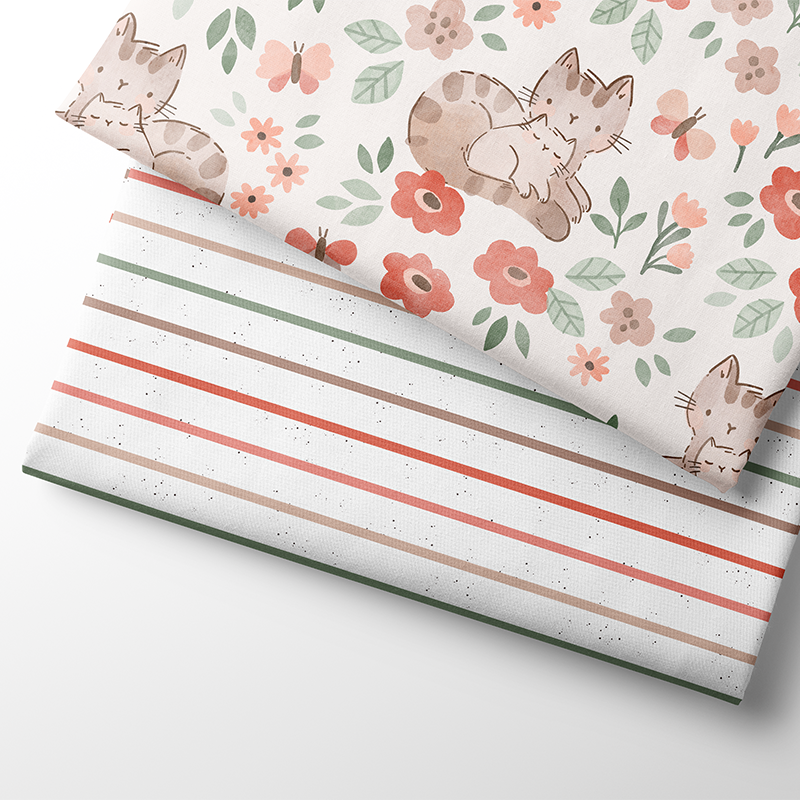 Fairtrade Bio French Terry Kätzchenliebe Kombi (GOTS)