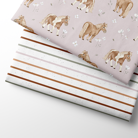 Fairtrade Bio French Terry kleine Ponies (GOTS)