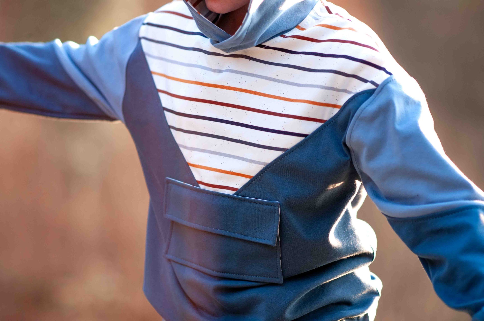 Fairtrade Biojersey Autumn Stripes (GOTS)-Stoff-Faybee - schöne Biostoffe für Kinder in Maur bei Zürich kaufen