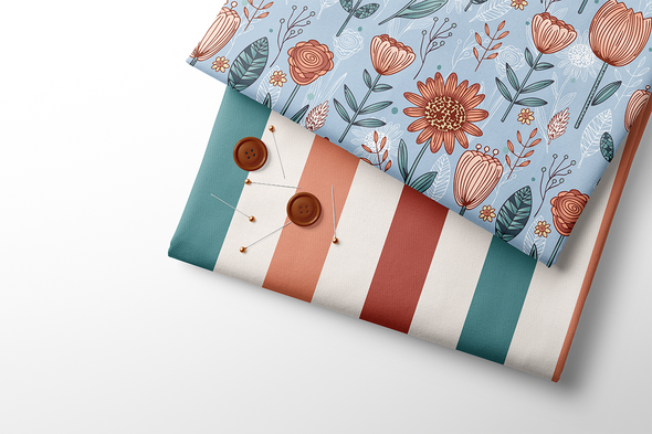 Fairtrade Biojersey Flower Art Kombi (GOTS)