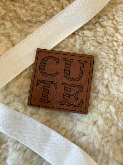 Kunstlederlabel "Cute"