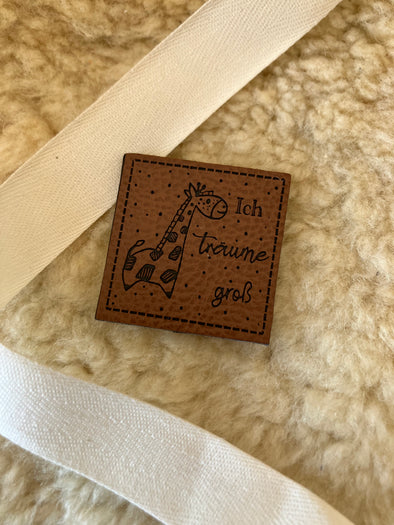 Kunstlederlabel "Giraffe"
