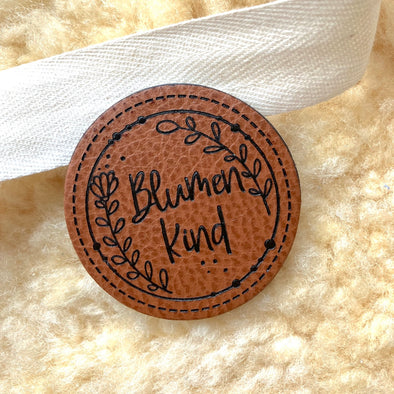 Kunstlederlabel "Blumenkind"