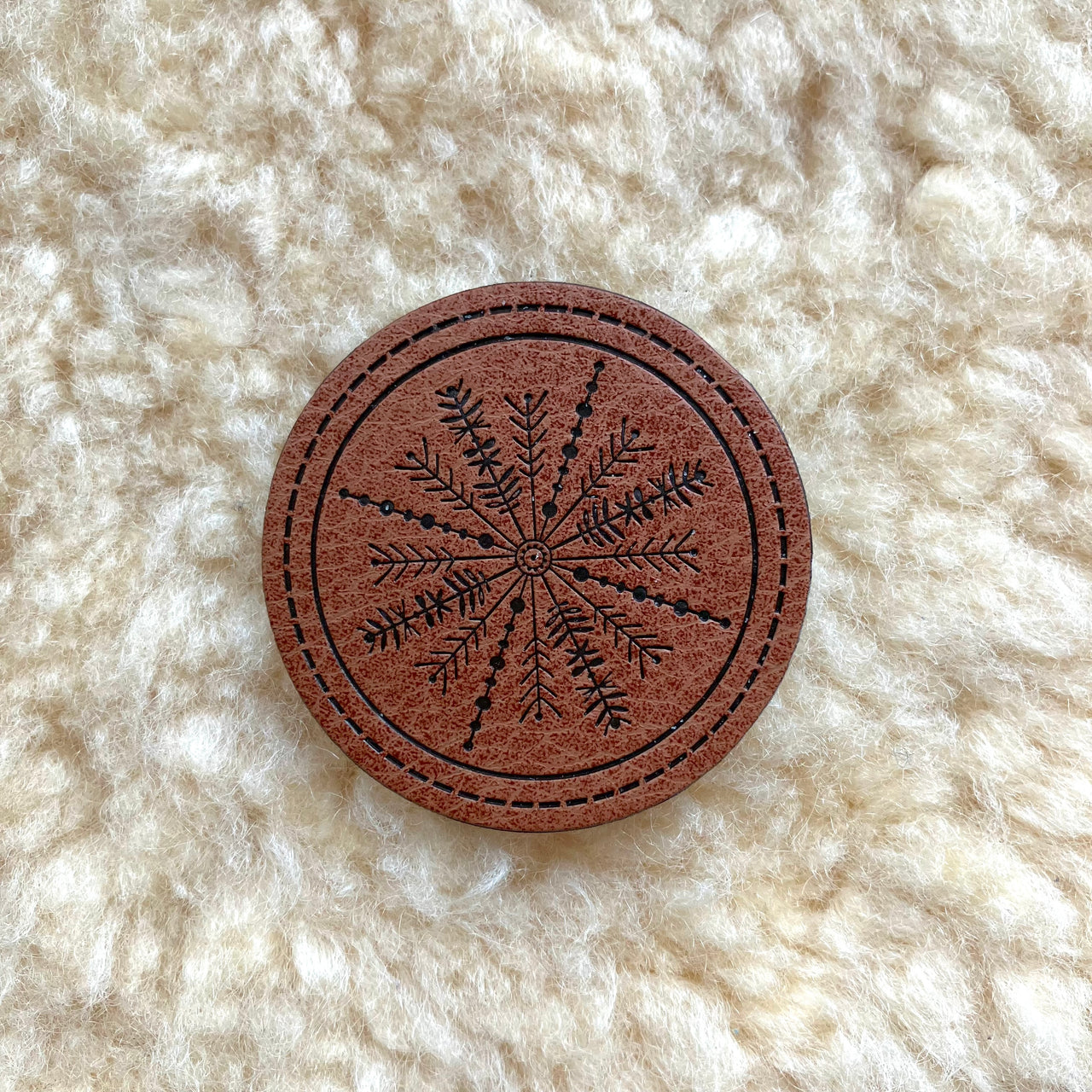 Kunstlederlabel "Schneeflocke"