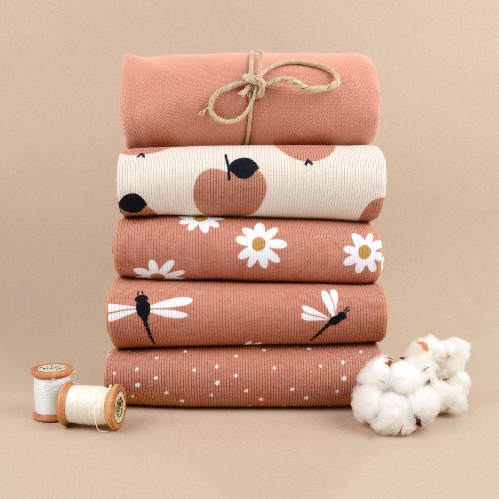Bio Rib Jersey Daisy clay