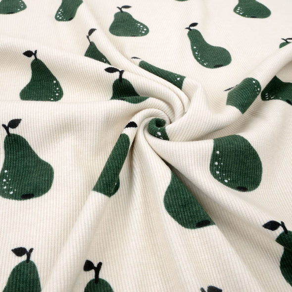 Fairtrade Bio Rib Jersey Pears Forest Green