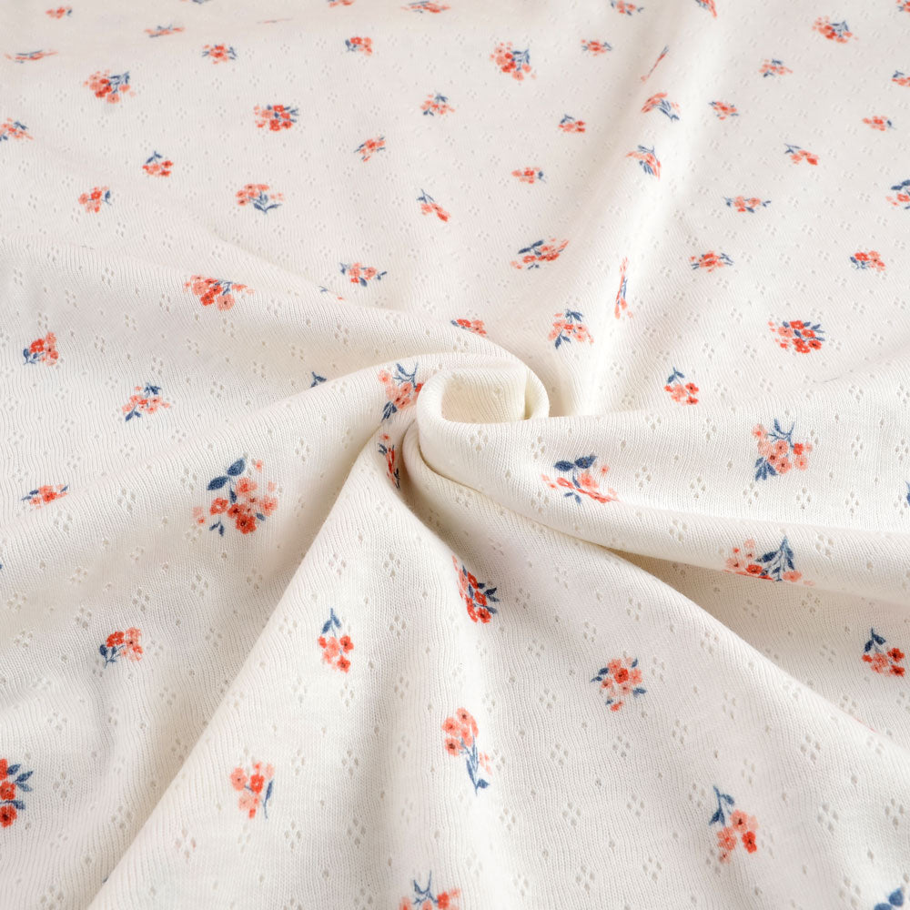 Bio Pointelle Jersey - Mini Bouquet