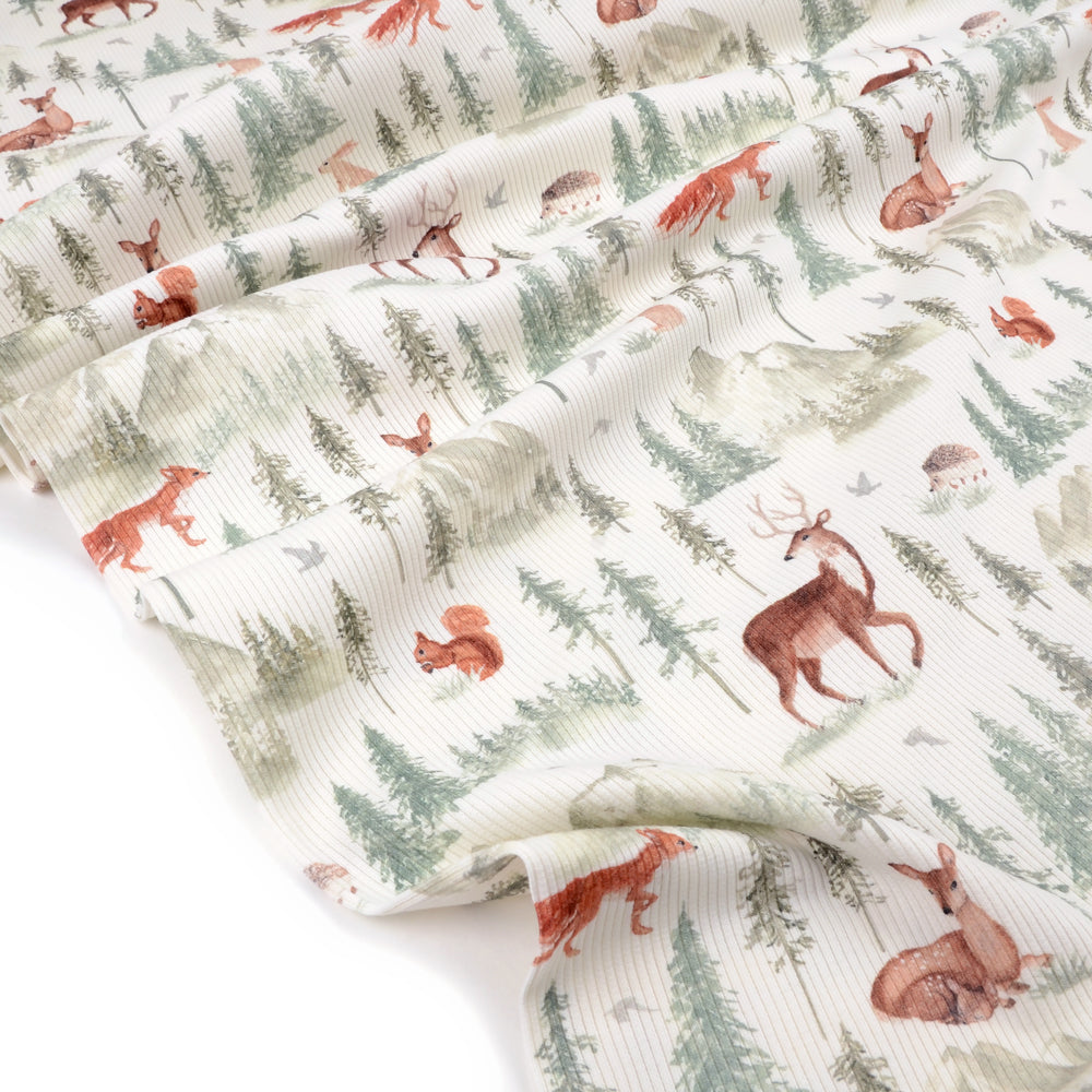 Fairtrade Bio Rib Jersey Sweetest Forest