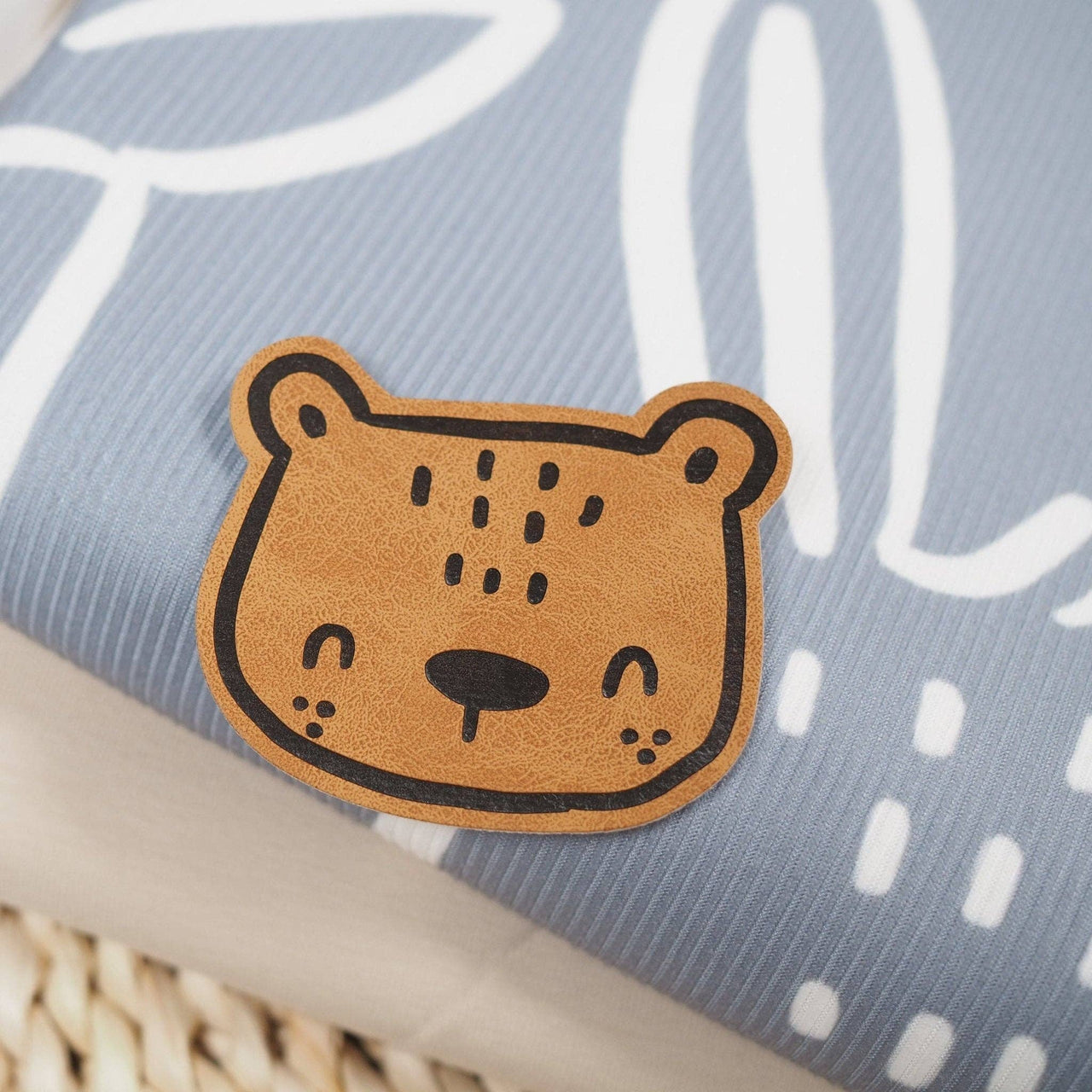 Kunstlederlabel - Bär *iron-on*