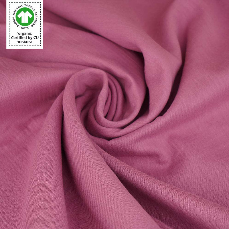 Fairtrade Bio Baumwollmusselin vintage rose (GOTS)